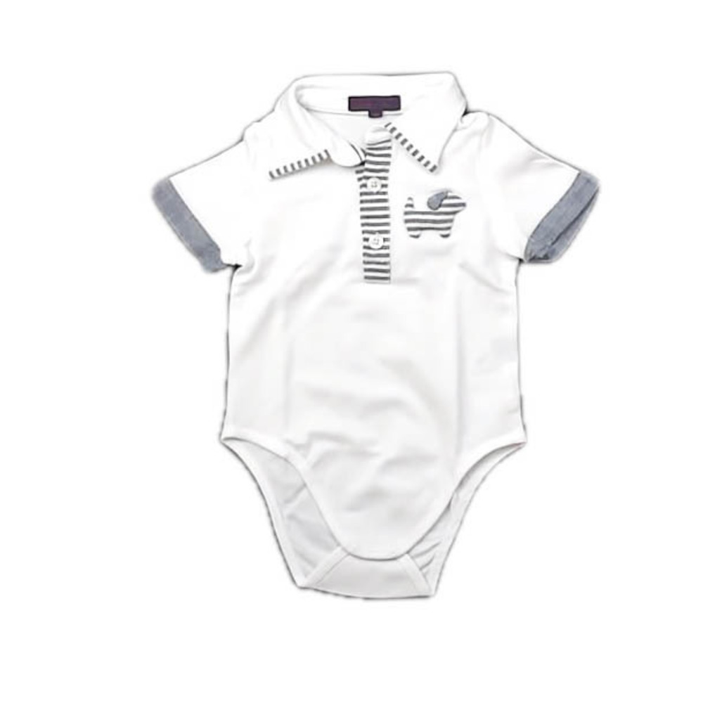 Nicholas & Bears Boys White | Blue Dog Onesie size: 3 Months